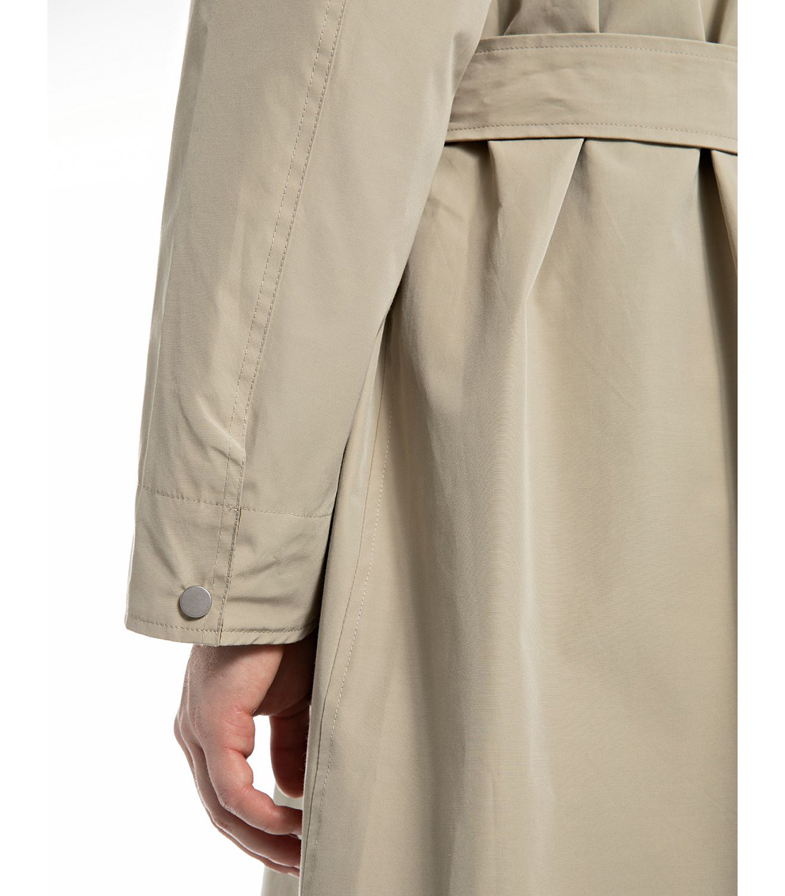 ロング丈 レギュラーフィットジャケット（撥水ラミネート加工ポリコットン） 詳細画像 ベージュ 6